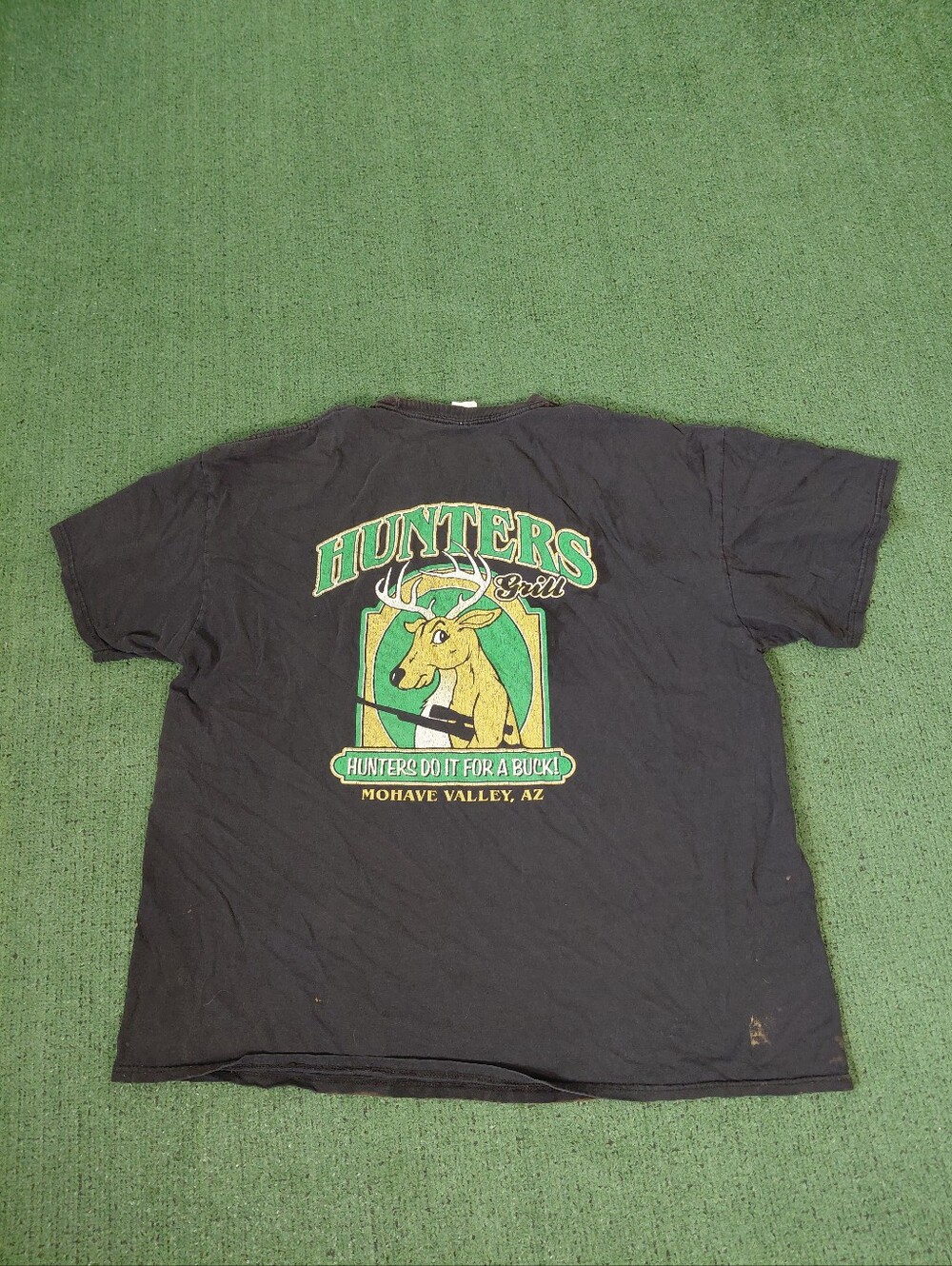 VINTAGE 2005 Hunters Grill Mohave Valley Arizona Hunting Food Y2K Outdoors Black